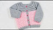 Easy crochet cardigan sweater for girls 4-6 years + more sizes