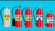 Extintores: Tipos de extintores