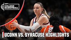 Syracuse Orange vs. UConn Huskies | Full Game Highlights | NCAA Tournament