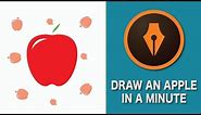 Draw an Apple in One Minute in Illustrator