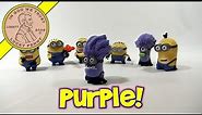 Purple Minion Giggling #7 Despicable Me 2 - 2013 McDonald's Happy Meal Toy Review