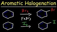 Aromatic Halogenation Mechanism - Chlorination, Iodination & Bromination of Benzene