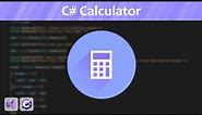 How To Make A Calculator Program - C# Beginner Project