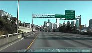 Driving through Seattle, WA on I-5