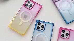 COCOMII Gradient Clear Square iPhone Case (MagSafe)