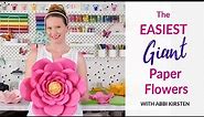 Easy Giant Paper Flowers for Beginners - Paper Wall Flowers Tutorial with Templates