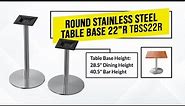 How to Assemble Round Stainless Steel Table Base - Dining and Bar Height. Supports Granite Tables