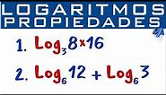 Propiedades de los logaritmos | Logaritmo de un Producto
