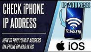 How to Find Your IP Address on iPhone or iPad (iOS)