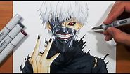 How To Draw Ken Kaneki from Tokyo Ghoul - Step By Step Tutorial
