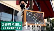 Custom Painted LV Crossbody Bag | How to Paint Leather Bags