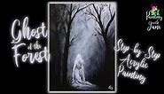 Ghost of the Forest - Step-by-Step Acrylic Painting on Canvas