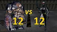 12 Alien Grunts vs 12 Assassins - Even Numbers - Half-Life Retro Battles