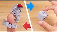 How to build LEGO brick micro transformer mech MOC - Cubra
