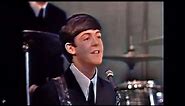 The Beatles live on the Royal Variety Show in colour