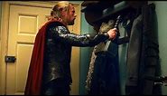 Thor Hangs His Hammer On Coat Rack (Scene) Thor: The Dark World (2013) Movie CLIP HD
