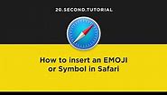 Insert emojis and symbols in Safari | Safari Tutorial #19