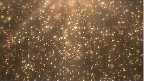 Beautiful Gold Glitter Particle Rain Falling Shimmers Sparkle Light 4K DJ Visuals Loop Background