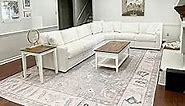 Modern Oushak Rug, Vintage Turkish Colorful Oriental Antique Inspired Area Rugs, Luxury Living Room Bedroom 7'5 x 9'9