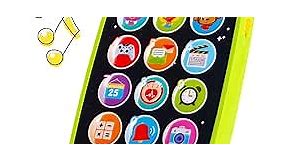 Baby Cell Phone Toy 12-18 Months,Pretend Phones Toys for 1 2 Year Old Boy & Girl Best Birthday Gifts, Musical Toy for Toddlers 1-3,Kids Educational Call & Chat Learning Play Phone with Light (Green)