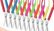 10 Packs Loop Scissors Colorful Grip Scissors for Kids and Teens 5.5 Inches Self Adaptive Opening Handles Grip Scissors Right and Lefty Support Cutting Scissors for Special Needs, 6 Colors