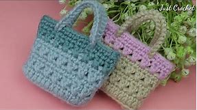 Looks Perfect! How to crochet a very easy mini bag for beginners. fabulous crochet bag!