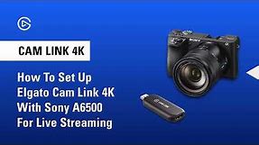 How to Set Up Elgato Cam Link 4K with Sony A6500 for Live Streaming