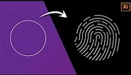 Fingerprint icon Design in Adobe Illustrator