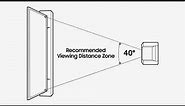 Recommended viewing distance for your TV according to SAMSUNG