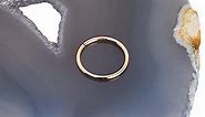 10K Real Solid Rose Gold 20g Nose Hoop Ring Body Piercing Jewelry (8mm 5/16" Diameter)