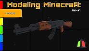 3D Modelling Minecraft | "AK 47" | Cubik Studio (time lapse)