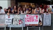 Helena Bonham-Carter fan girls crying 4 Johnny Depp @ The Lone Ranger premiere, london