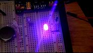 Fast blinking and slow flashing automatic color changing red blue green RBG LEDs
