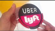 UBER LYFT SIGN - Glowing Wireless LED Rideshare signs