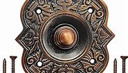 Akatva Door Bell Button – Bell Push Button – Doorbell Chime Wired - Doorbell Button Wired – Door Bell Ringer Button – Doorbell Button Replacement – Wired Doorbell Button - Antique Copper Finish