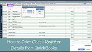 How to Print Check Register Details from QuickBooks