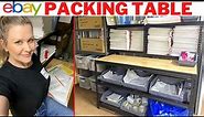 PACKING TABLE IDEAS - THIS IS HOW I ORGANISE MY SHIPPING STATION - EBAY SELLER
