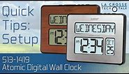 Digital Atomic Wall Clock Setup Instructions