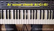 How to Play the A Sharp Minor Chord - A# Minor on Piano and Keyboard - A#m, A#min