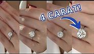 Round Diamond Carat Size Comparison: 1, 2, 3 & 4ct On-Hand!