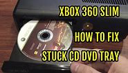 How to repair & open the Xbox 360 Slim disk drive tray when stuck - YouTube