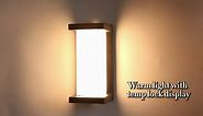 Modern Outdoor Wall Lights,24W-LED Exterior Wall Sconce Light Fixtures,3-Color-Changeable Wall Mounted Lamps,Matte Black Porch&Patio Light,IP65 Waterproof for Hallway Stairs Gardens