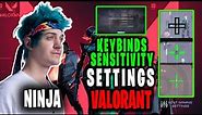 Ninja Valorant Settings Sensitivity Keybinds Crosshair and Setup Updated 2021