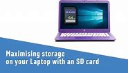 Maximising storage on your Laptop with an SD card