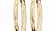 Stefano Oro"Vicenza"14K Gold TubingChoice of SizeOval Hoop Earrings on sale at shophq.com - 200-819