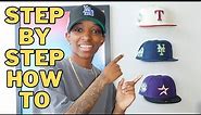 How to make a hat wall display | How to hang hats on the wall | Fitted Hat Wall Display