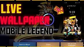 How to make live wallpaper home screen mobile legend on Android phone