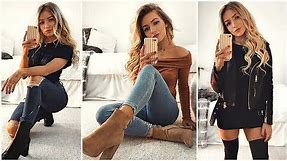 EVERYDAY OUTFITS WITH BOOTS! / Outfit Ideas 2018