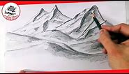 How to draw realistic mountains with pencil, step by step and easy : Drawing The Easy Way