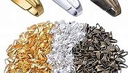600pcs Pinch Clip Clasp Metal Snap Bail Hook Pinch Clip Bail Pendant Necklace Clasps Dangle Pendant Charms Connectors for DIY Jewelry Making Accessories, 3 Colors